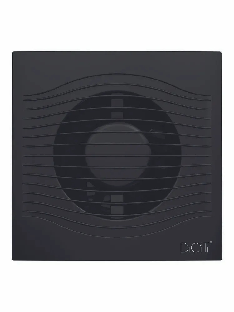 Вентилятор накладной SLIM D100 обр.клапан Matt black DICITI (10)