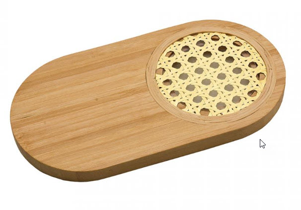 Подставка п/горячее бамбук 215*115*17мм №2