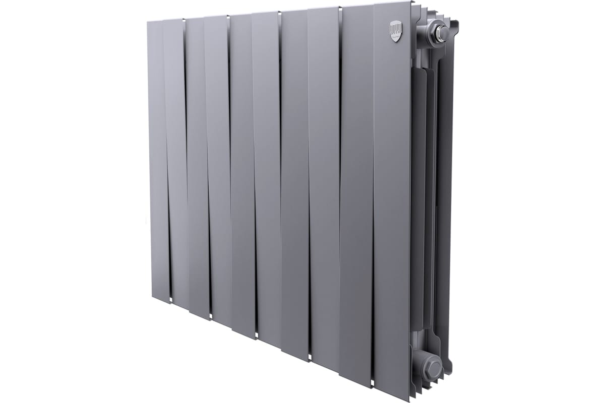 Радиатор биметаллические Royal Thermo PianoForte 500/Silver Satin - 10 секц. (Вт 180)(_1_)