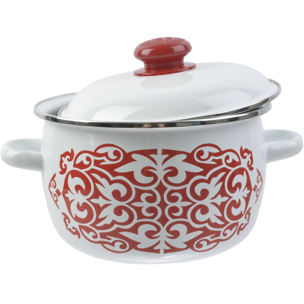 Кастрюля сфер. 4,0л белый Айша н/о (4) 1MC201P