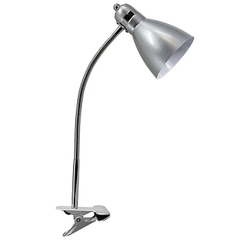 Светильник настольный на прищепке Ultra Light, 60Вт, Е27, серебро