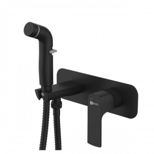 Смеситель "URSUS" с гигиеническим душем, встраиваемый, черный LM7220BL (_8_)