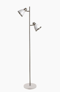 Торшер с двумя плафонами Е27, 60Вт. МТ2019 Белый (_8_)
