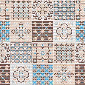 Коврик для ванной комнаты 225PT-brown-blue  "ПРЕОБРАЖЕНИЕ" 0,65х15 м