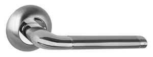 Ручка дверная В2В 503-08, никель мат./хром блест (40)