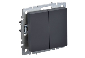 Графит выключатель двухклавишный 10А ВС10-2-0-БрГ