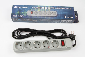 Сетевой фильтр-удлинитель SP-530 3м, Спутник (30)