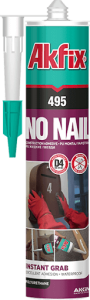 Клей Жидкие гвозди полиуретановый, Akfix 495, 290 мл. Бежевый (24)