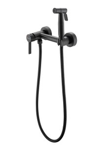 Смеситель скрытого монтажа Vessel с гигиеническим душем,черный, арт. VSL02B, VODA (10)