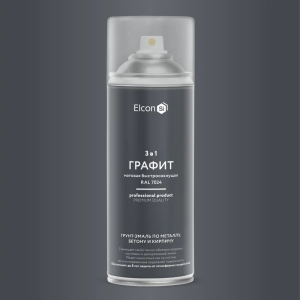 Грунт-эмаль по ржавчине Elcon 3 в 1 матовая графит 520 мл аэрозоль (12)