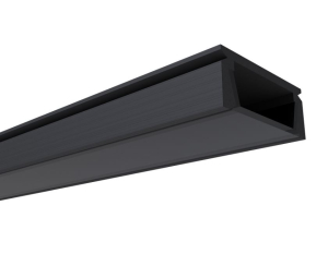 Профиль алюминиевый для светодиодной ленты, анод., П-образный , накладной, черный, 15,2х6мм, 2 метра