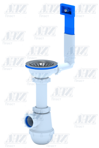 Сифон Ани Грот 3х1/2 40С с переливом для мойки(А 0145S) (10шт/кор)