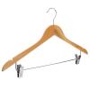 Вешалка деревянная 45см с клипсами, светлое дерево, хром VETTA