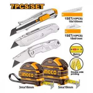 Набор рулеток и строительных ножей SUPER INGCO HMK23039 INDUSTRIAL (1)