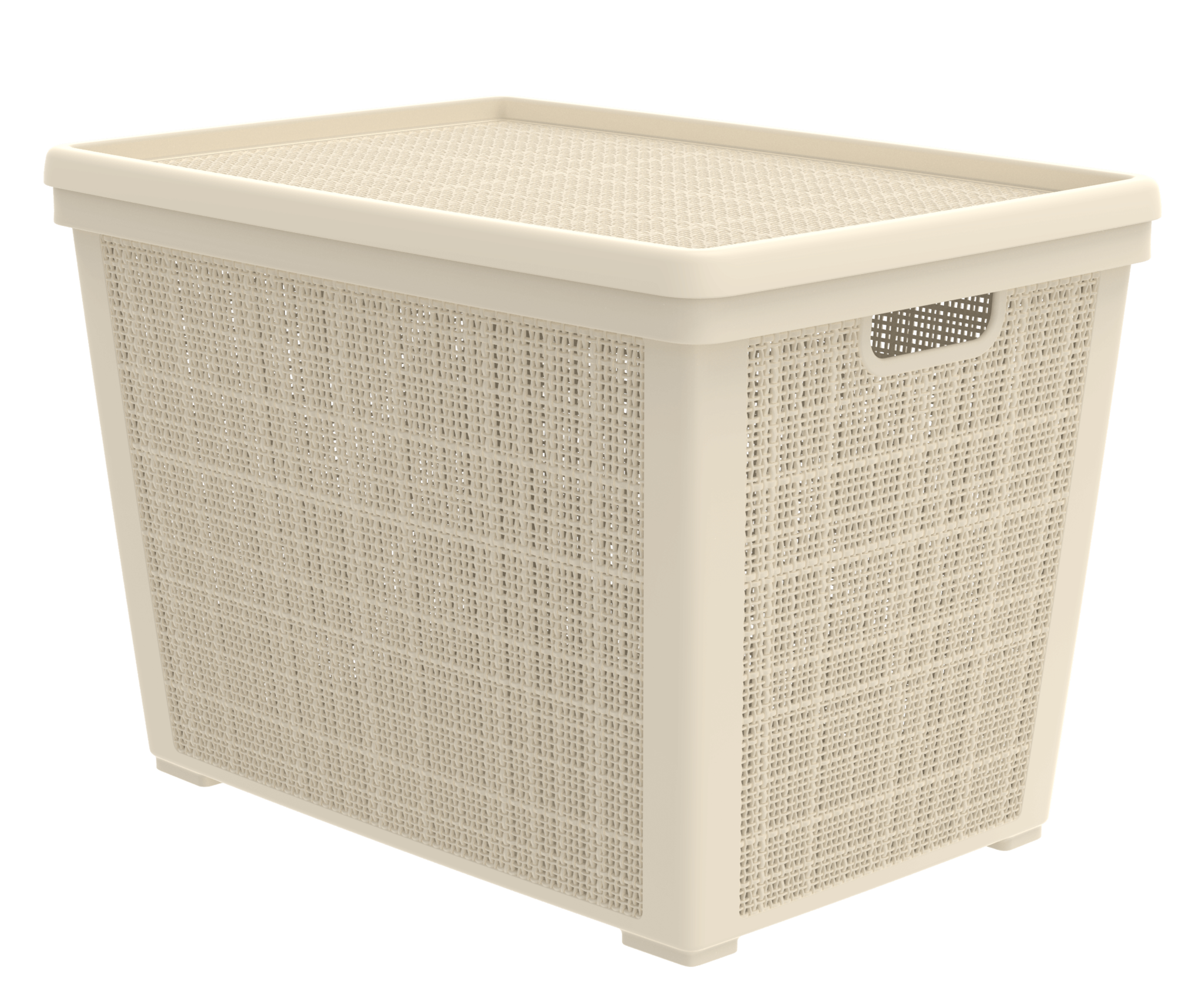 Корзинка "Лён" 65л с/кр Слоновая кость (8) АП 454