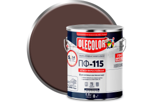 Эмаль ПФ-115 Шоколадный 2,7кг Olecolor Глянц. (6)