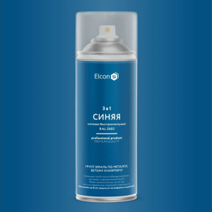 Грунт эмаль по ржавчине Elcon 3 в 1 матовая синяя 520 мл аэрозоль (12)