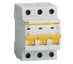 Автоматический выключатель 3P 20А С ВА47-29 4.5кА IEK