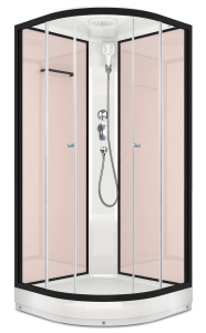 Душевая кабина Domani-Spa Delight Slim 110, Pink cappuccino просветленные стенки 100*100*218 см(_1_)