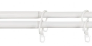 Карниз ков раздв.d16/19мм 1,6-3,0 2-х ряд цилиндр т/у белый