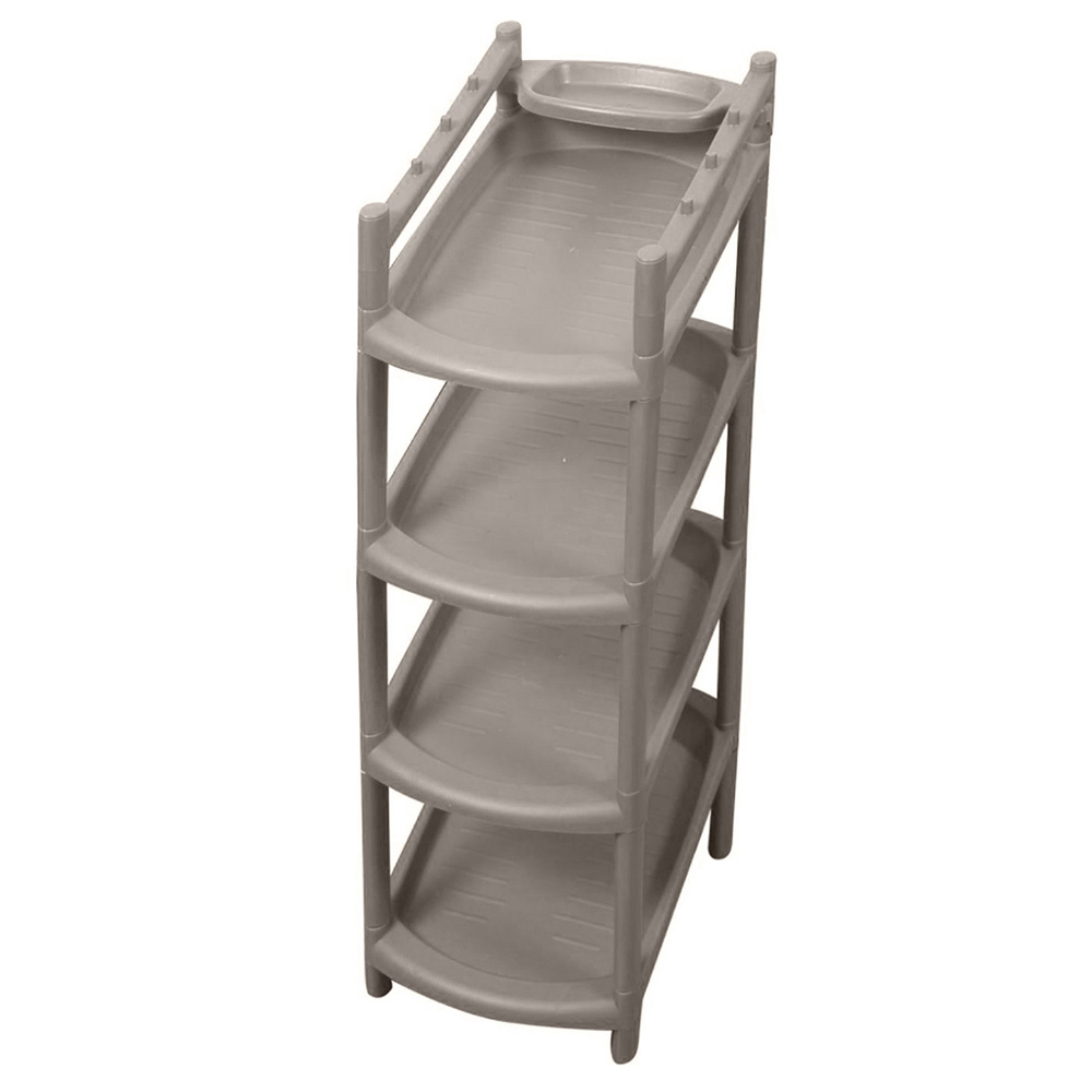 Этажерка д/обуви 4 полки "Rambai" 255*415*810мм узкая Серый (8) 221307135/04