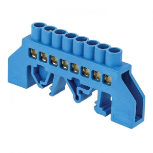 Шина "0" N 63.08 нейлоновый корпус на DIN-рейку (латунь) EKF PROxima (20)