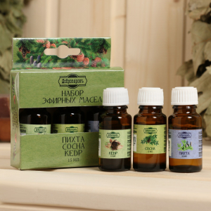Набор эфирных масел сосна, пихта, кедр, "Добропаровъ",3 шт по 15/17мл 4250950