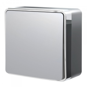 Выключатель Серебряный Открытой установки 1 клав. Gallant W5010006 (10)