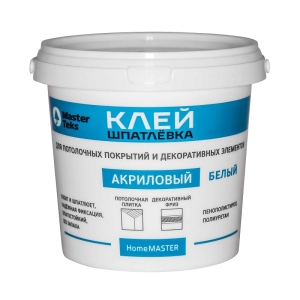 Клей-Шпатлевка акриловый MasterTeks HomeMaster для пот. покр. и декор. элем. 1,7 кг Белый (6)