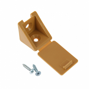 Уголок мебельный с шурупом - бук (4 шт) - пакет (10)