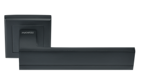 Ручка дверная RAP 22-S BL, квадр накл, черный (20)