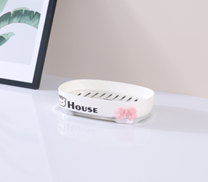 Мыльница "SoVa" белая, 13*8,9*4 см