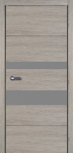 Дверь Дуб пепельный 703 ДО 21- 8 (пр/л), мех.замок, (700мм) Стекло Сильвер