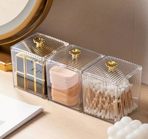 Органайзер для хранения с крышкой "BeautyBox", 8,4*8,4*9,5 см, пластик