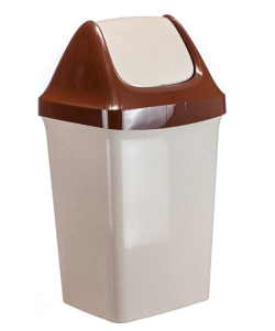 Контейнер д/мусора 9,0л "Свинг" Беж. мрамор  М2461