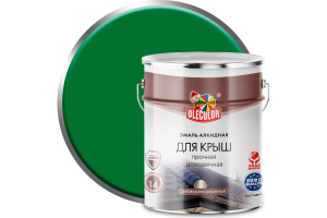 Эмаль алкидная для крыш зеленый 5 кг Olecolor (4)