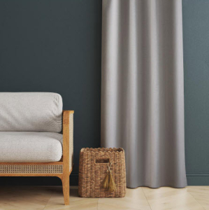 Штора портьерная жаккард однотонный серебро 135*260 1шт.