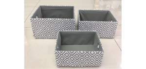 Корзина 29*19*12 см серая ромбы