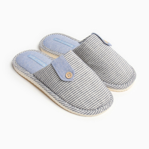 Тапочки женские закрытые, размер 36 - 41, в полоску