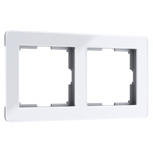 Рамка Acrylic Белый 2-х местная W0022701 (10)