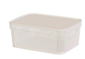 Корзинка "Лён" 11л с/кр Слоновая кость (16) АП 451