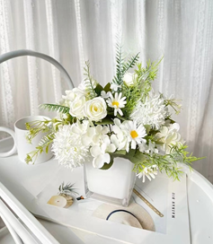 Искусственное растение "FlorFlower" в кашпо 8*8*18 см