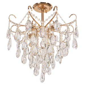 Светильник потолочный 15506/4FGD CL WT с хрусталем (9м2)