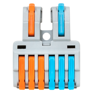 Строительно-монтажная клемма СМК 222-426 разветвительная 6 выходов 0,08-4 мм2 EKF (30)