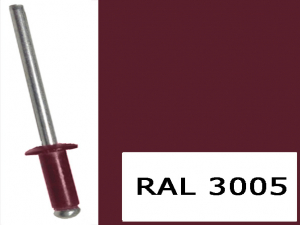 Заклёпка 4,0*10 RAL 3005 (Красное вино) аллюм.-сталь (1000)