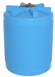 Емкость ЭВЛ 1000 литров (цвет голубой) Высота 1300 Диаметр 1100 с отводами
