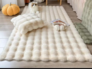 Дивандек 90*210 см меховой молочный