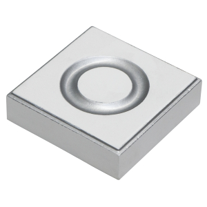 Банкетка (Розетка) белая эмаль d 54мм (для двери) пат.серебро (4) (Polar)