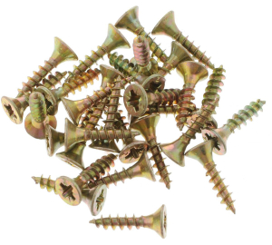 Саморезы универсальные 4х16 мм (25 шт) желт/оц - пакет/10