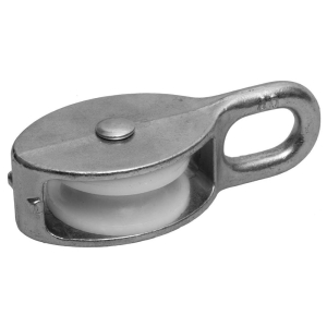 Блок для троса одинарный оцинк. (нейлон.шкив) 20мм (1 шт) - пакет (10)